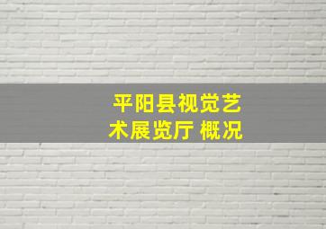 平阳县视觉艺术展览厅 概况